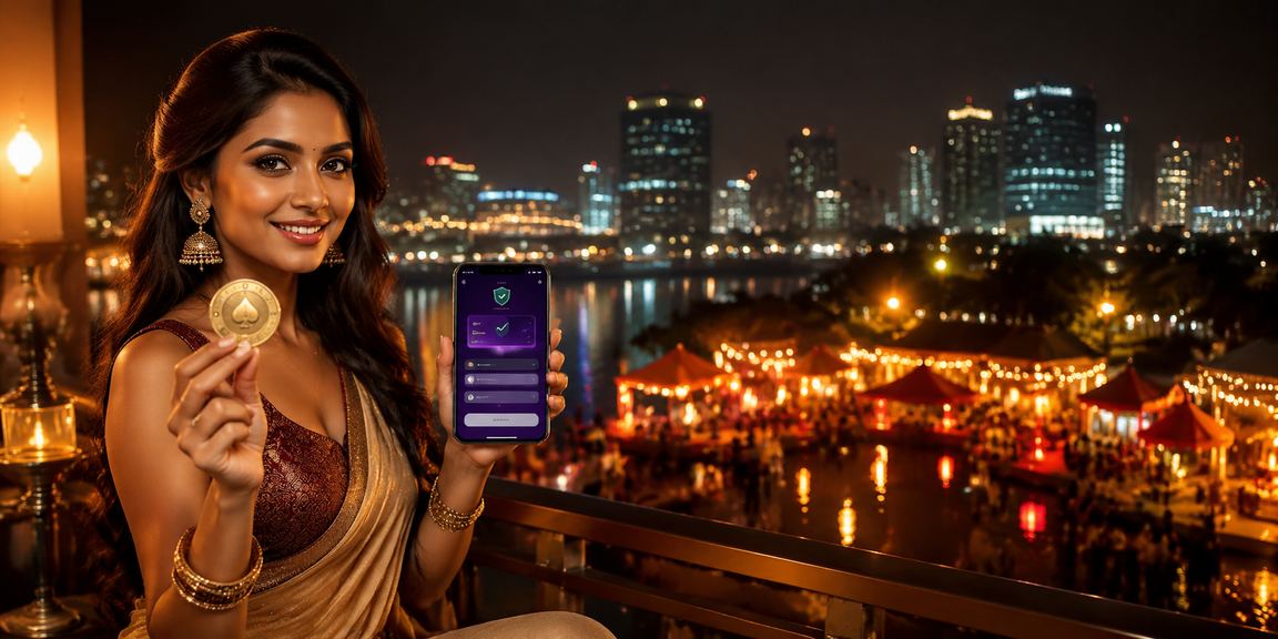 Indian night market with mobile payment